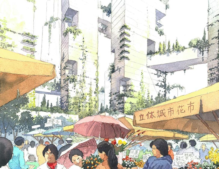 Чэнду Тяньфу (Great City), Китай, экологический город будущего, архитектор Эдриан Смит (Adrian Smith)