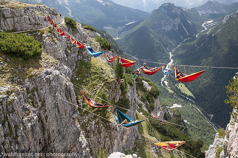 Фестиваль The Highline Meeting на горе Монте Пиана (Monte Piana), Италия