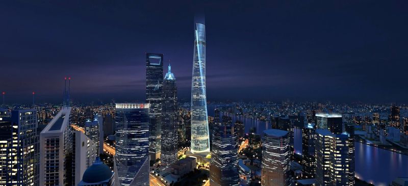 Шанхайская башня (Shanghai Tower), небоскрёб, 