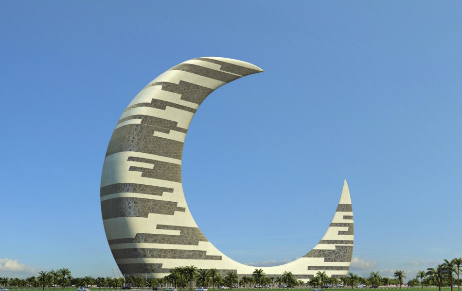 Небоскреб-полумесяц (Crescent Moon Tower) Дубай, ОАЭ