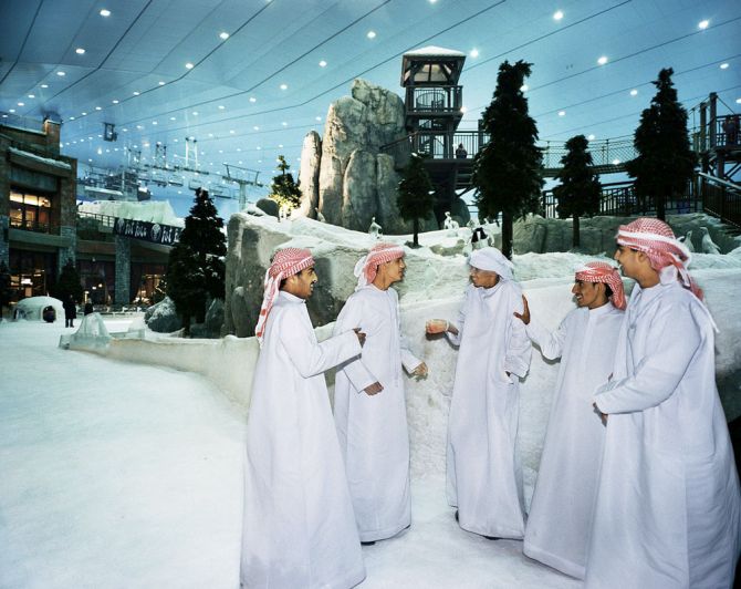 Ski Dubai, первый крытый горнолыжный комплекс на Ближнем Востоке, ОАЭ, эмират Дубаи