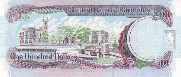 Валюта Барбадоса 100 долларов